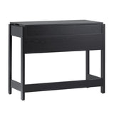 English Elm Walker Edison - Transitional Reeded Lift-Top Desk With Drawer - Black