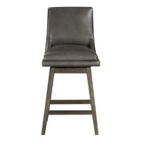 OSP Home Furnishings Allingham 26" Swivel Stool Pewter / Grey