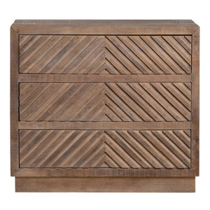 Crestview Collection Rustic Mango Wood Chest - Stylish Geometric Design With Chevron Drawers For Elegant Storage Solutions Brown Solid Wood Cvfnr4245