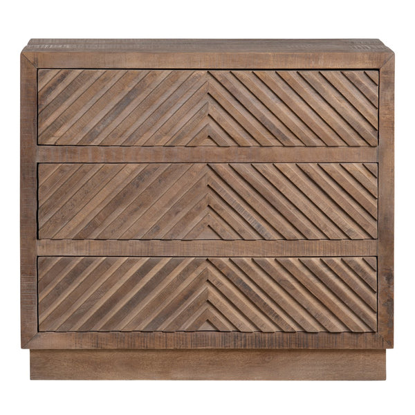 Crestview Collection Rustic Mango Wood Chest - Stylish Geometric Design With Chevron Drawers For Elegant Storage Solutions Brown Solid Wood Cvfnr4245