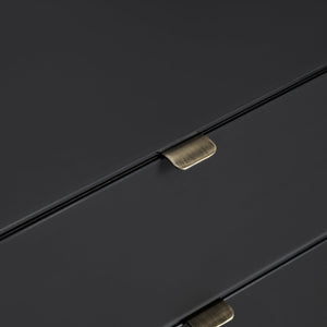 Crestview Collection Contemporary Black Three-drawer Chest - Modern & Industrial Storage Solution For Stylish Spaces Black  Cvfzr6195