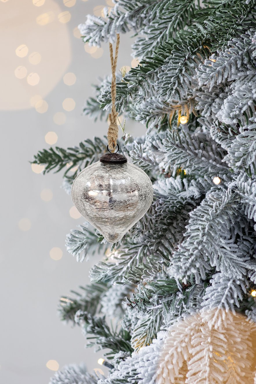 English Elm D3.9" Glass Ornament Set of 4, Shatterproof Decorative Hanging Balls for Tree, Garland, Wedding Decor W2078P370103