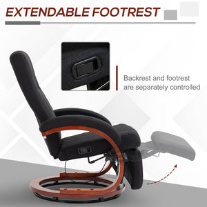 English Elm Homcom Manual Recliner Chair - 360° Swivel, Adjustable Footrest, Padded Arms For Ultimate Comfort W2225P217434