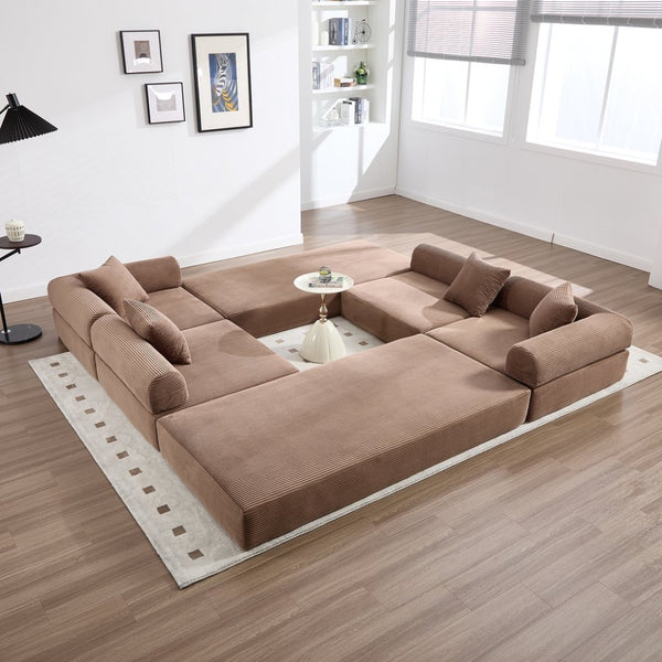 English Elm United We Win Convertible Sofa Bed With Memory Foam, Cloud Corduroy Upholstery For Cozy Spaces W1568S00253-GIGA