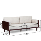 Christopher Knight Home® - Noble House - Sofia Mid-Century Modern Upholstered 3 Seater Sofa