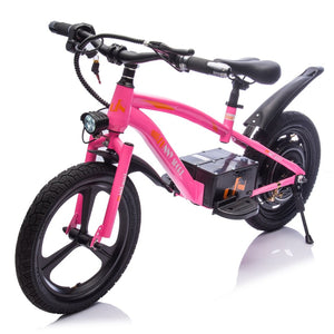 English Elm 24v Kids Electric Dirt Bike 300w Motor 16in Pneumatic Tires Adjustable Seat Ages 5 to 12 Pink W1578P335443