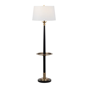 Crestview Collection Traditional Floor Lamp With Antique Brass Tray - Minimalist Elegance For Modern Living Spaces   Cvazer170