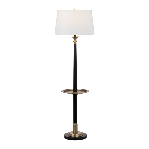 Crestview Collection Traditional Floor Lamp With Antique Brass Tray - Minimalist Elegance For Modern Living Spaces   Cvazer170