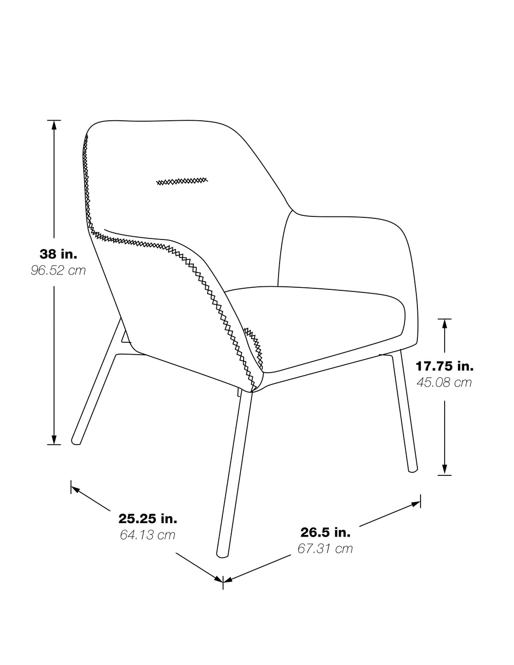 OSP Home Furnishings Brooks Accent Chair  Sand