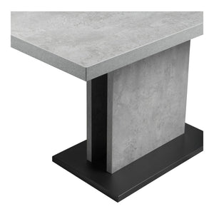 English Elm Hanlon Concrete Finish Rectangular Dining Table Seats Four Urban Loft Modern B2769S00001