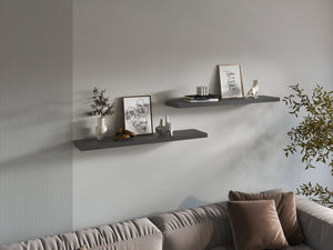 English Elm Floating Shelves – Modern Matte Gray Design For Stylish Storage & Display In Any Room Or Office Space B097P250911