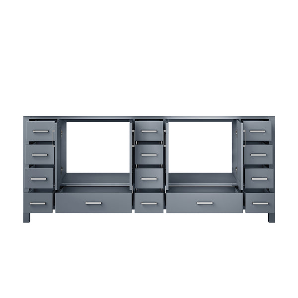 English Elm Dark Grey Double Bath Vanity – Spacious 84" Design With Soft-Close Drawers & Durable Storage Solutions B2731P258970