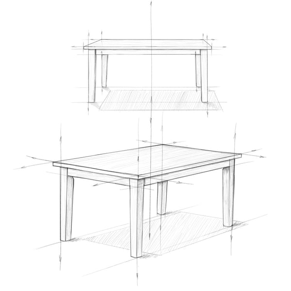 English Elm Eastwood Walnut Dining Table 66"x40" — Handcrafted Solid Veneer Top, Thick Legs, Durable Lacquer Finish B136P203506