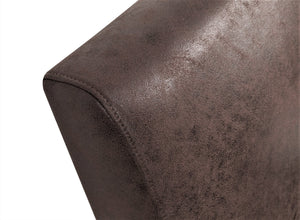 English Elm 25.38'' 25.38" Wide Classic Mid-Century Modern Arm Chair with Solid Wood Arms, Plush Foam & Microfiber Finish Dark Brown B2735P271015