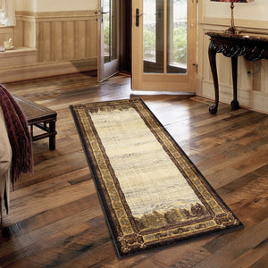 English Elm Nature'S Lodge Area Rug 2 Ft. X 3 Ft. - Durable, Stain Resistant, Rustic Black Multi-Tonal Design B186P180975