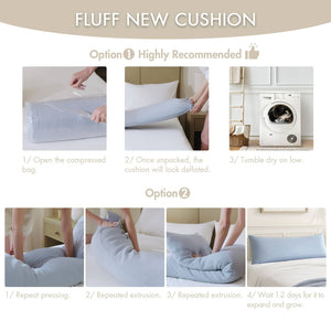 English Elm 1- Piece Full Body Cooling Pillow with Nylon Spandex Cover for Side Sleepers Neutral B035P482974