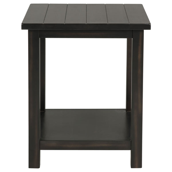 English Elm Castleton Farmhouse Pine Living Room Table Set with Shelves and Drawer Storage B062S01642