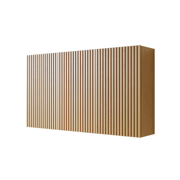 English Elm Mitch Modular 3-Cabinet Wall-Mounted Storage Unit In Corolla Oak Woodgrain For Stylish Organization W2615S00144