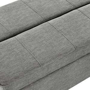 English Elm Twin Folding Ottoman Sleeper Bed with Chenille Upholstery, Foam & Pocket Spring Mattress, Compact Convertible Guest Sofa loveseat Dark Gray N719P243722R