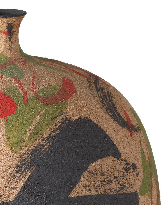 Currey & Company Zeal Multi-colored Porcelain Vase With Unique Texture And Artful Design For Bold Home Decor Green Porcelain 1200-0999-currey-company