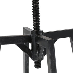 English Elm Christopher Knight Home® - METAL Barstool with Antique Firwood Seat and Black Brush Silver Frame — Rustic Chic Kitchen Seating 60164.00