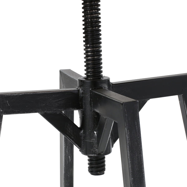 English Elm Christopher Knight Home® - METAL Barstool with Antique Firwood Seat and Black Brush Silver Frame — Rustic Chic Kitchen Seating 60164.00