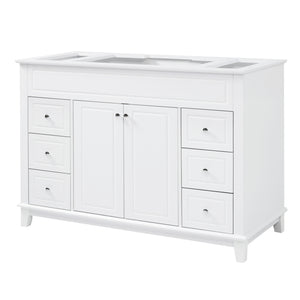 English Elm Christopher Knight Home® - 46" Bathroom Vanity Cabinet Only – 6 Soft-Close Drawers, Double Doors, Pine Legs, Open-Back Design N759P351752K