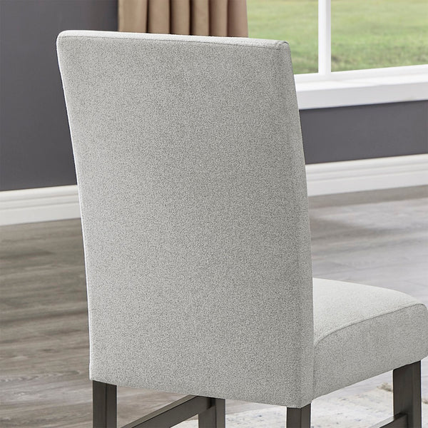 English Elm Selena Set Of 2 Stylish Light Gray Fabric Dining Chairs With Gray Wood Legs For Modern Elegance B061P406086-GIGA