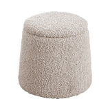 Chapel Hill Tara  Round Storage Ottoman CH101-0055 Beige