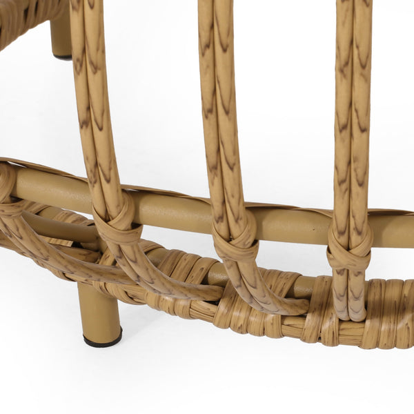 English Elm Christopher Knight Home® - OTTAWA Bohemian Faux Rattan Coffee Table - Handcrafted Weather-Resistant Round Accent Table 30" N770P345264L