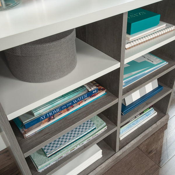 English Elm Open Open Storage Cabinet Brown Finish for Crafts & Office — Compact, Durable, Scratch-Resistant Organizer B356P367953