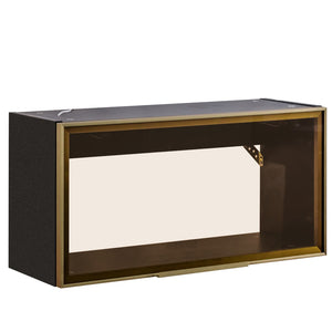 English Elm Large-capacity Wall Cabinet Matte Black Up-flip Door Spice Storage for Modern Kitchens W331P379953
