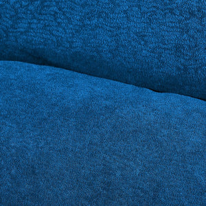 English Elm Sleeper 3-in-1 Convertible Sofa Chair Bed with Lychee Velvet, Adjustable Recline & Cup Holder Blue W1117P265775