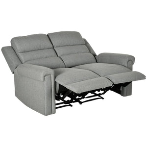 English Elm Home Seating Manual Recliner Loveseat with Tufted Linen Fabric for Contemporary Rooms T3971S00167