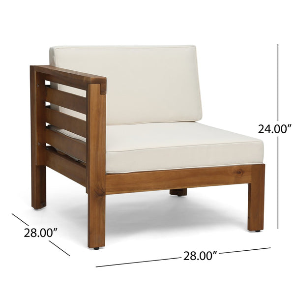 English Elm Cambridge Acacia Wood Outdoor L Shaped Sectional Sofa Set with Teak Finish Patio 63705.00BGE