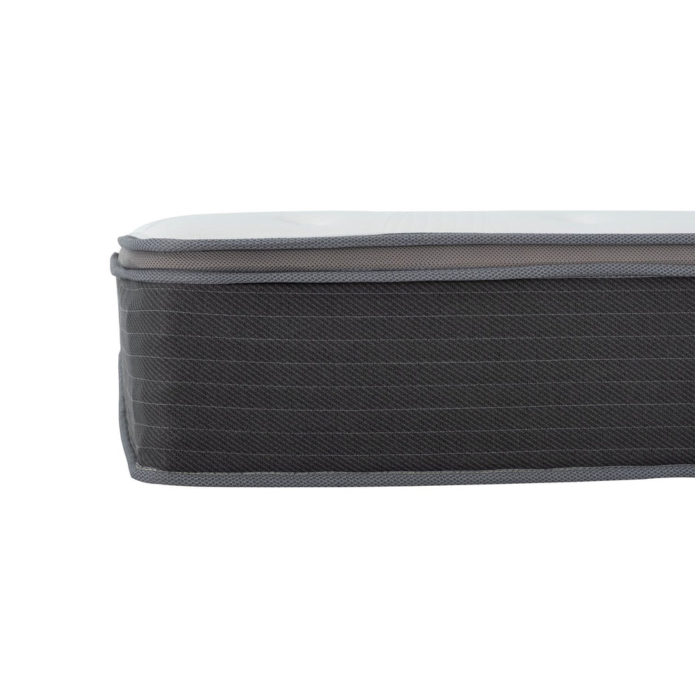 English Elm 12 Plush King Size Hybrid Mattress in a Box with Gel-Infused Memory Foam and Pocket Coils for Cooling Comfort White 62 L x 15 W x 15 H B2741P330127