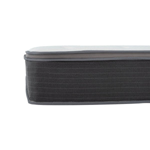 English Elm 12 Plush King Size Hybrid Mattress in a Box with Gel-Infused Memory Foam and Pocket Coils for Cooling Comfort White 62 L x 15 W x 15 H B2741P330127