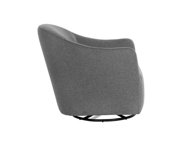 Sunpan SILVANA Glider Lounge Chair - Modern Belfast Koala Grey with 360° Swivel & Supportive Comfort 107421