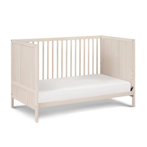English Elm Pixie Finn 3-in-1 Crib Washed Natural — Convertible Daybed/Toddler Bed, Solid Wood, 3 Heights, Low Profile B022P204875