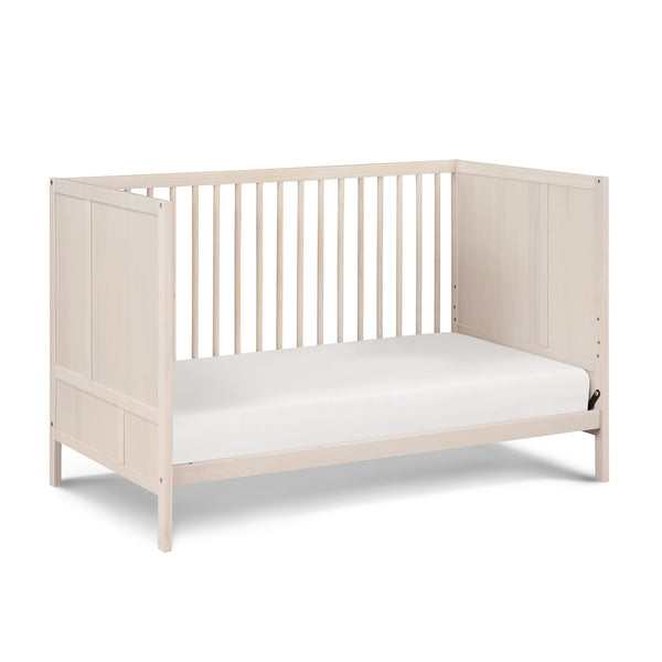 English Elm Pixie Finn 3-in-1 Crib Washed Natural — Convertible Daybed/Toddler Bed, Solid Wood, 3 Heights, Low Profile B022P204875