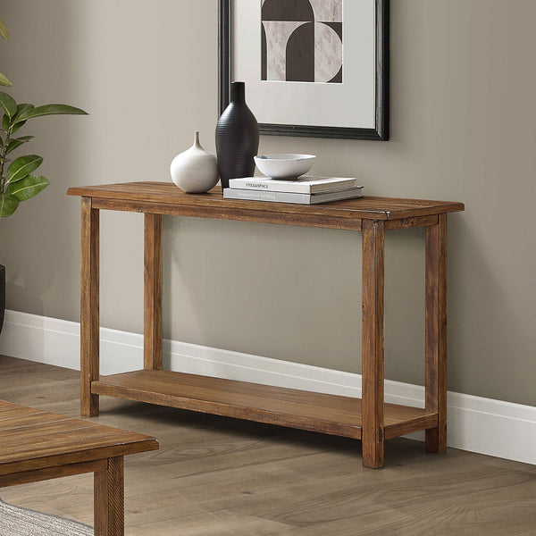 English Elm Castleton Modern Distressed Brown Wood Console Table - Stylish Entryway & Living Room Storage Solution B062P375517