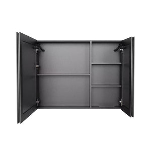 English Elm Led Aluminum Medicine Cabinet Double Door Anti Fog Mirror Light for Bathroom Walls W3083P373516