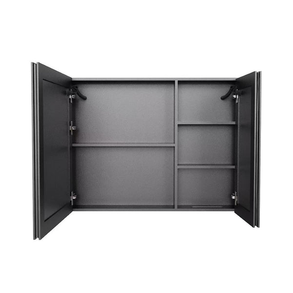 English Elm Led Aluminum Medicine Cabinet Double Door Anti Fog Mirror Light for Bathroom Walls W3083P373516