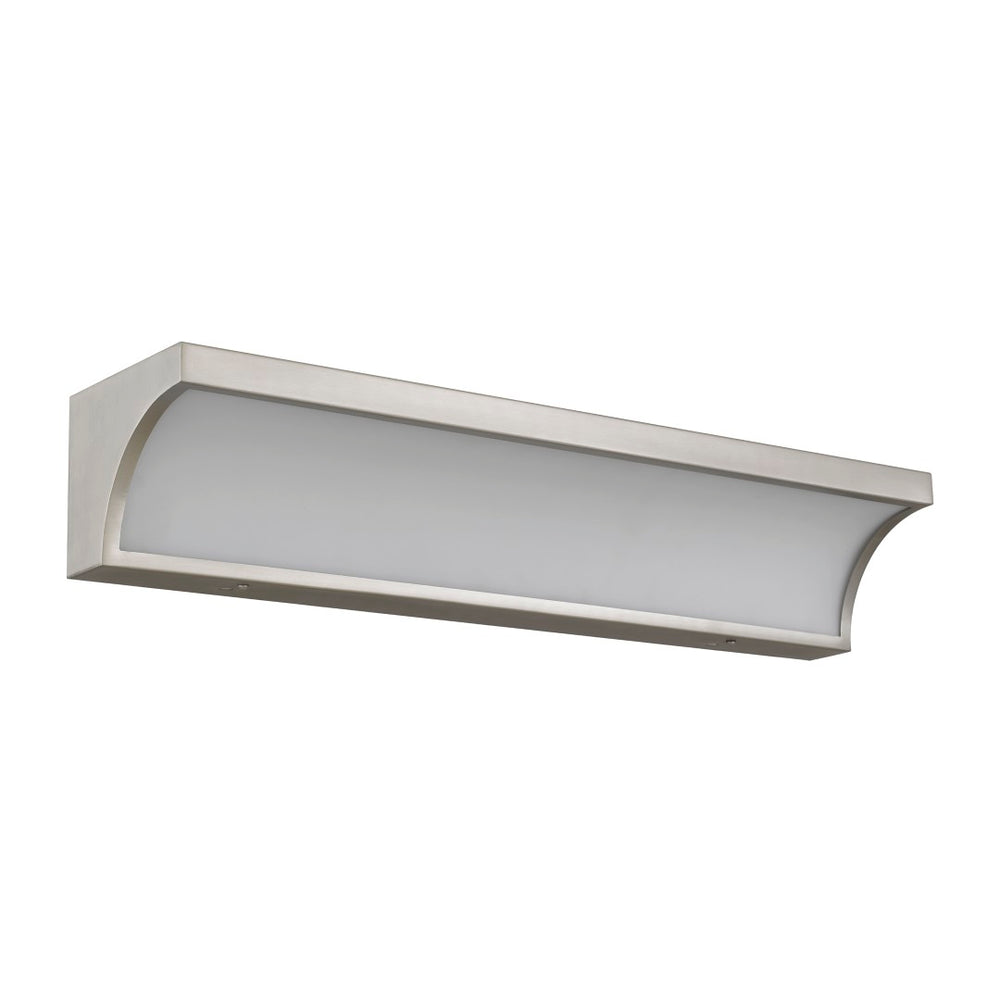 English Elm 24-inches Brushed Nickel Led Vanity Bar with Silk Glass Diffuser for Bath Mirrors B370P444044