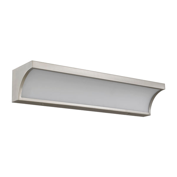 English Elm 24-inches Brushed Nickel Led Vanity Bar with Silk Glass Diffuser for Bath Mirrors B370P444044
