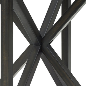 English Elm Modern Round Glass Coffee Table With Solid Wood Base - Stylish Minimalist Design For Every Space W487P317844