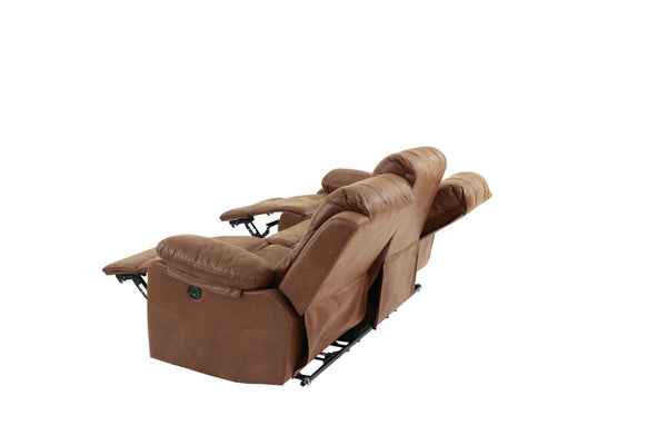 English Elm Modern Power Reclining Sofa with Usb Port Faux Leather Pillow Top Arms Living Room B011P467869