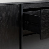 63" Minimalist Scandi Sideboard Black MAJD5DBL2 Walker Edison