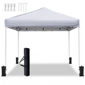 English Elm 10x10 Pop up Canopy Upf 50 Plus Steel Frame Shelter for Markets Beach Camping W2932P453882