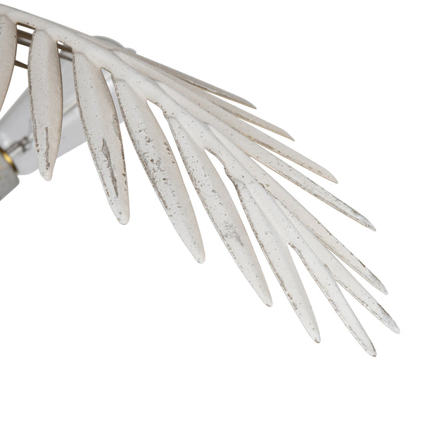 Crestview Collection 78.5"H Tropical Triple Light Metal Floor Lamp With Hand-finished Palm Fronds For Cozy Ambiance   Cvazer177